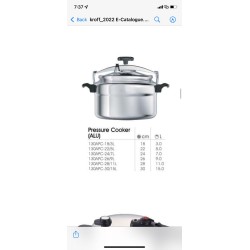 Pressure cooker kitchenware