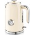 Electric Kettle - 57oz Hot Tea Kettle Water Boiler with Thermometer, 1500W Fast Heating Stainless Steel Tea Pot, Cordless with LED Indicator, Auto Shut-Off & Boil Dry Protection, Beige