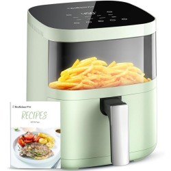 Air Fryer,with Viewing Window,Shake Reminder,450°F Digital Airfryer with Flavor-Lock Tech,Dishwasher-Safe & Nonstick,Fit for 2-4 People,Green